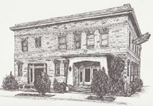 Artist’s rendering of SE 11th and Clay Campus 1939.